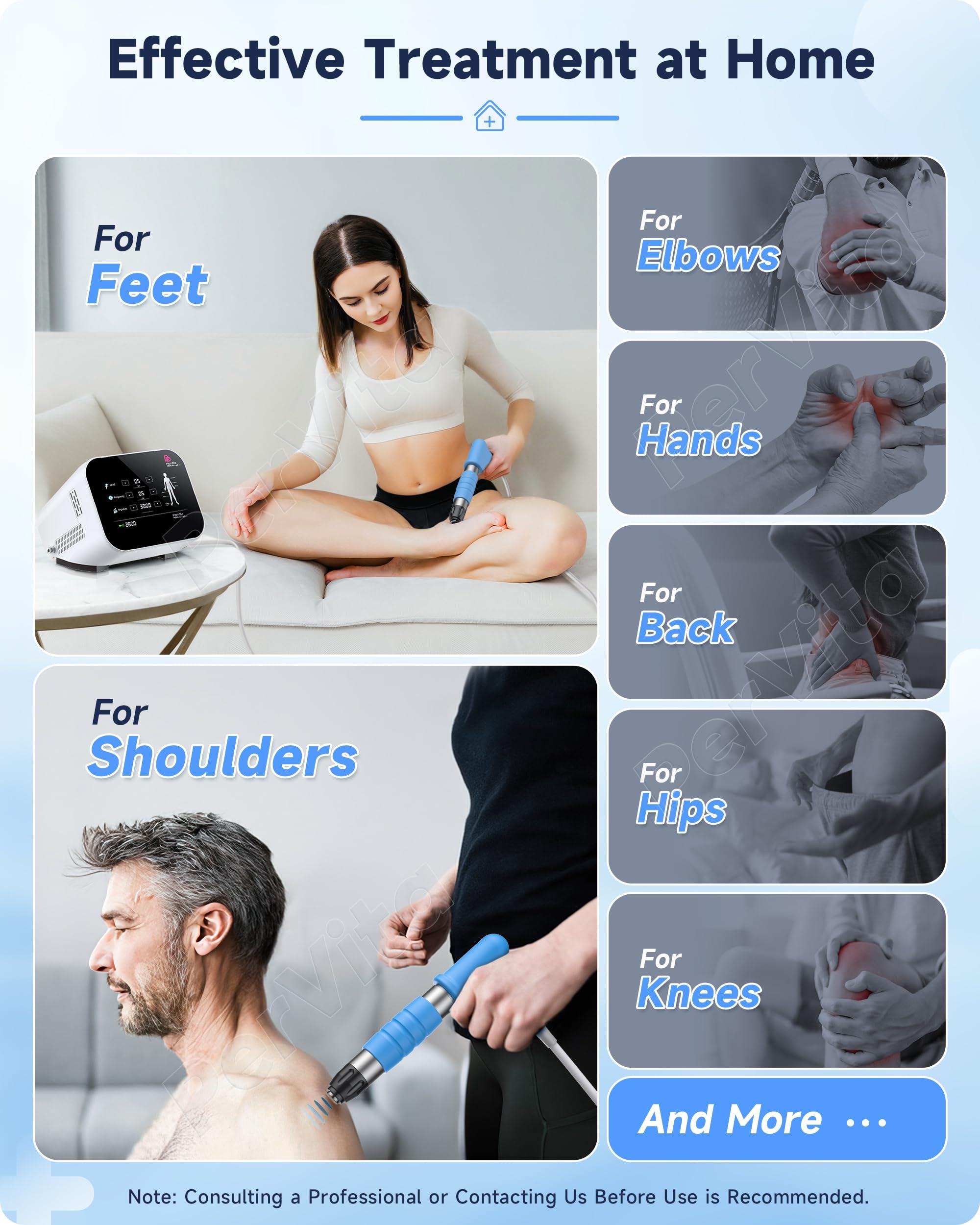 PerVita Medical PerVita Medical Shockwave Therapy Machine Extracorporeal Shock Wave Therapy Machine Joint and Muscle Pain Relief On-The-Go Painless Non-Invasive No Side Effects PSP10