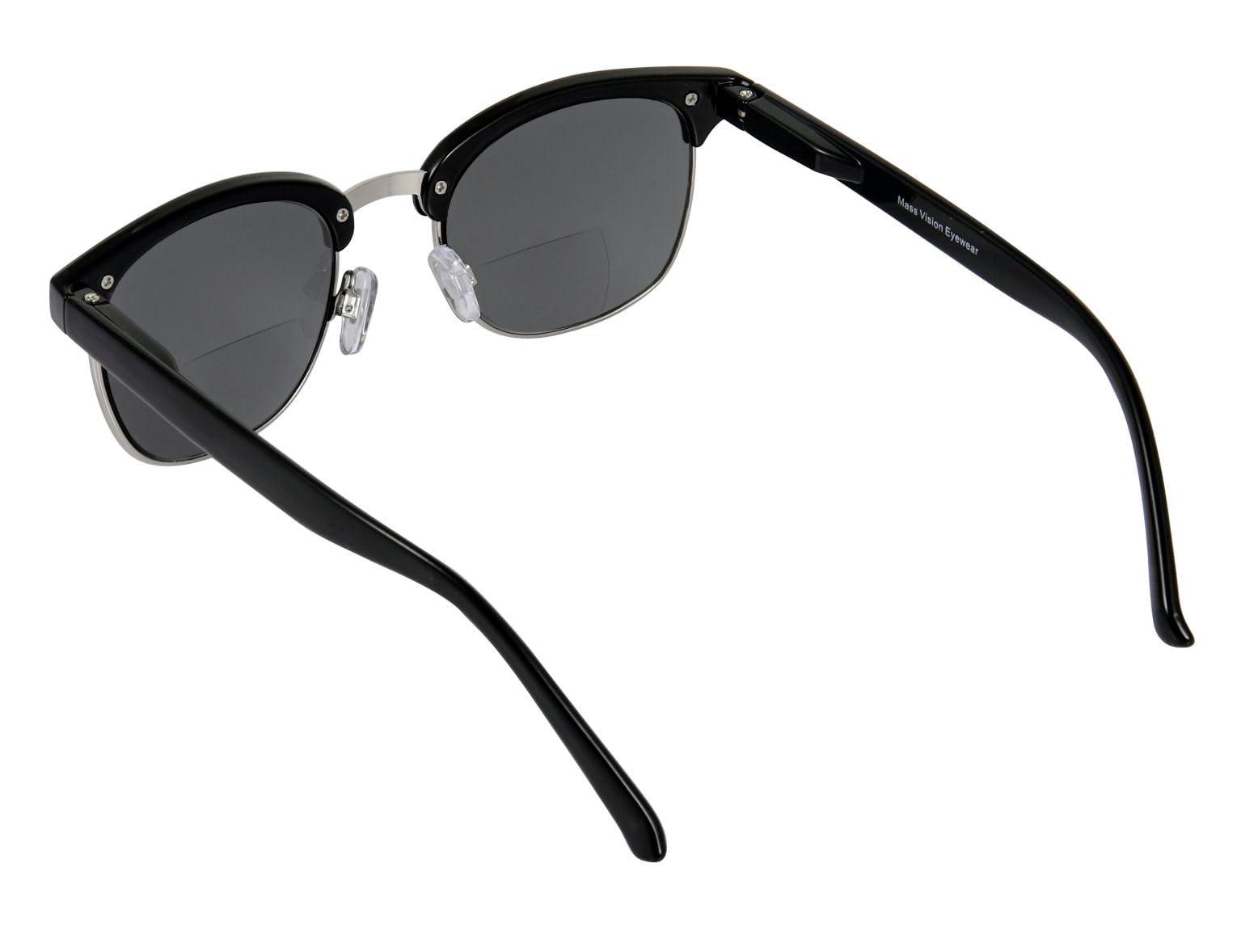 Mass Vision Mass Vision The Executive 3 Pair of Classic Bifocal Reading Sunglasses (Black, 1.5)
