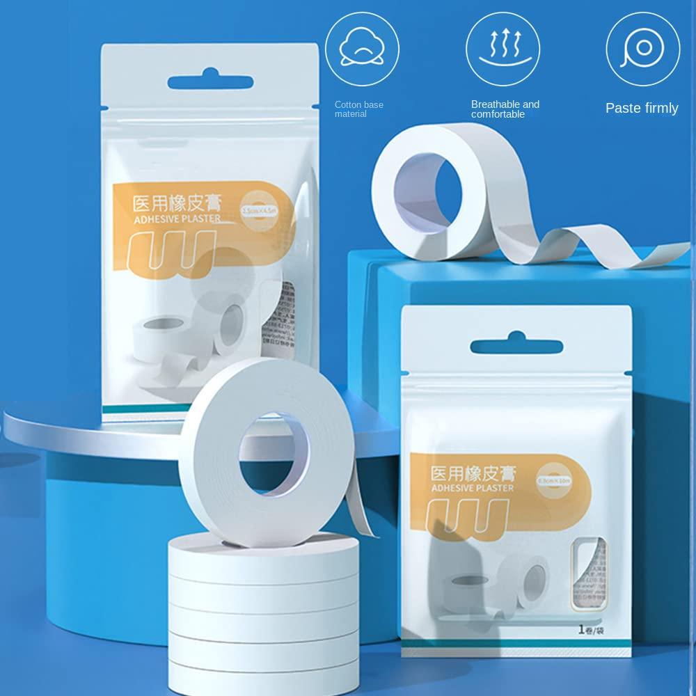 Bolesen 1\" X 5yd Surgical Tape Medical Tape 3 Rolls Waterproof Breathable Adhesive Hypoallergenic First Aid Tape for Sensitive Skin for Wound Care - with Self Sealing (0.35In*11yd)