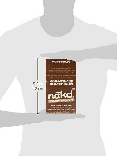 Nakd Nakd Bars, Cocoa Delight Raw Fruit and Nuts, Gluten Free, Vegan 18 Count