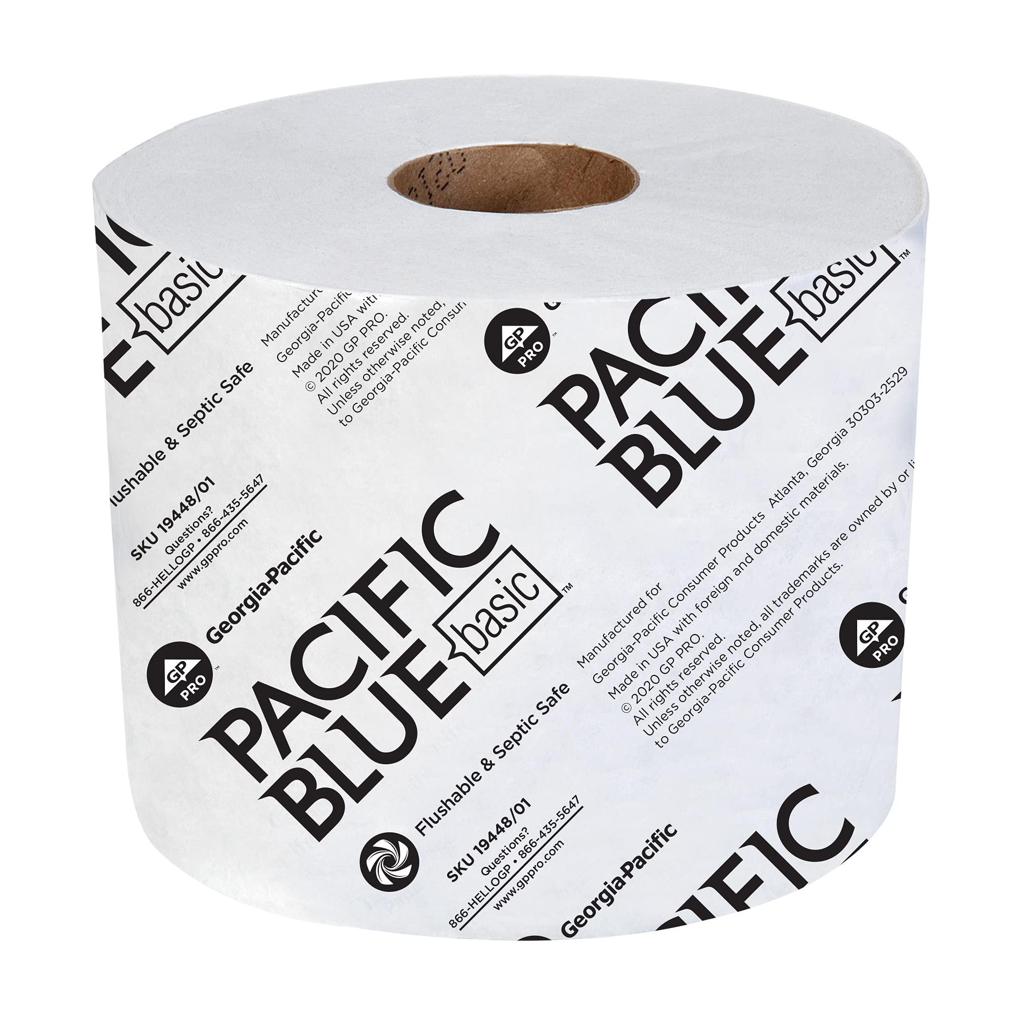 Georgia-Pacific Georgia-Pacific Pacific Blue Basic 2-Ply Toilet Paper (Previously Branded Envision),19448/01,1,000 Sheets Per Roll,48 Rolls Per Case