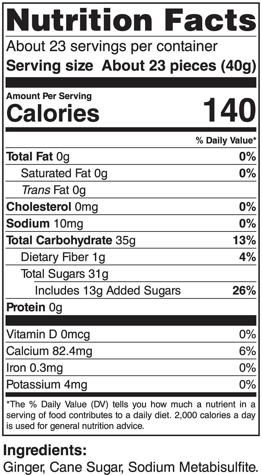 Paradise Green Paradise Green Dried Ginger Chunks, Uncrystallized | Vegan | Plant Based | Non-GMO, 32 oz