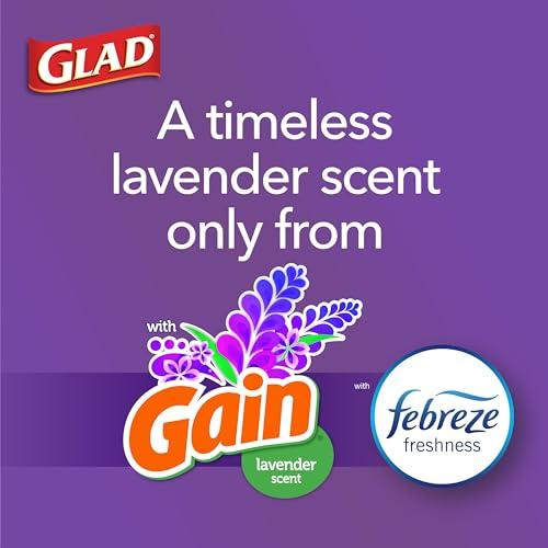 Glad Glad ForceFlex Tall Kitchen Trash Bags, 13 Gal, Gain Lavender, 110 Ct, Pack May Vary