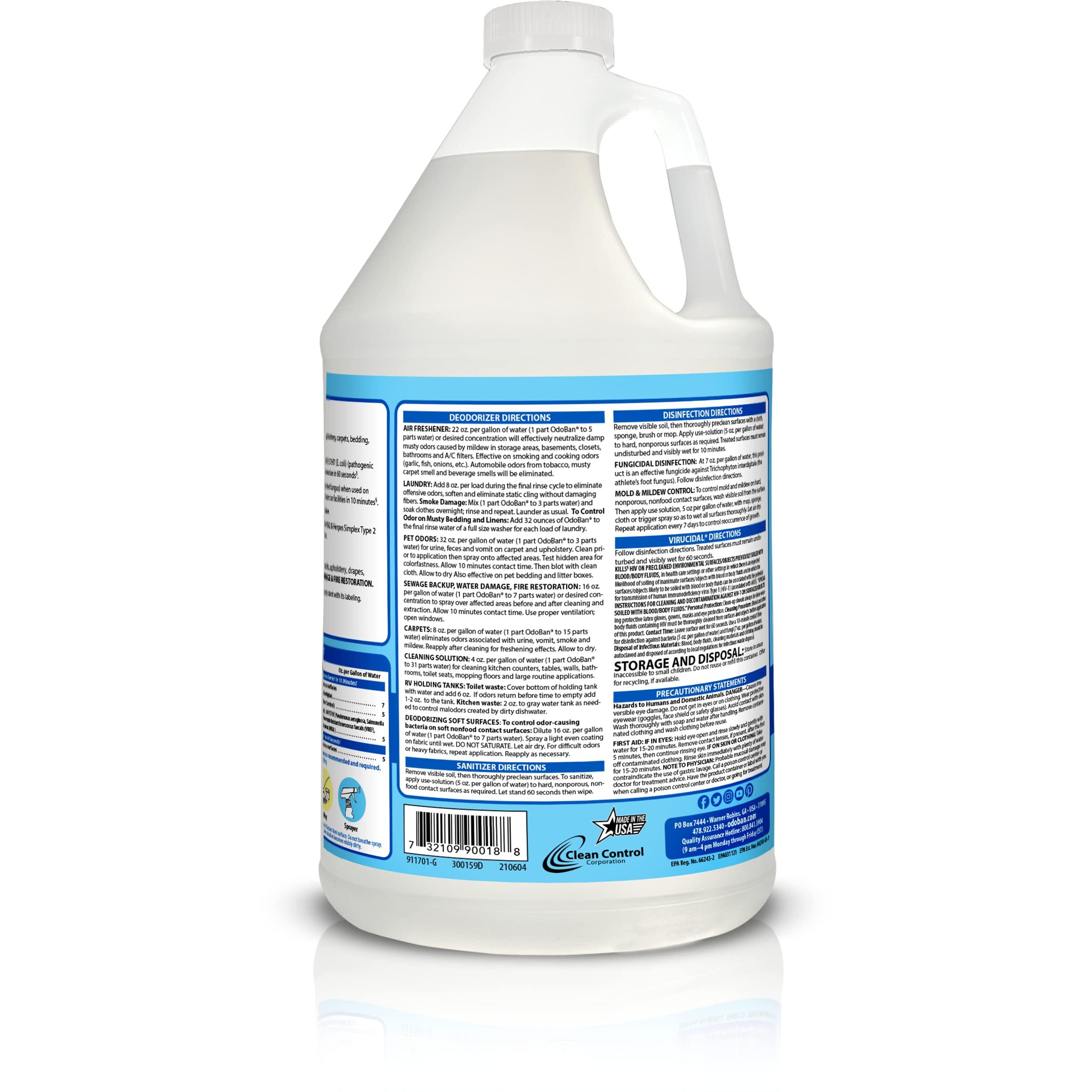OdoBan OdoBan Disinfectant Concentrate and Odor Eliminator, 1 Gallon, Fresh Linen Scent