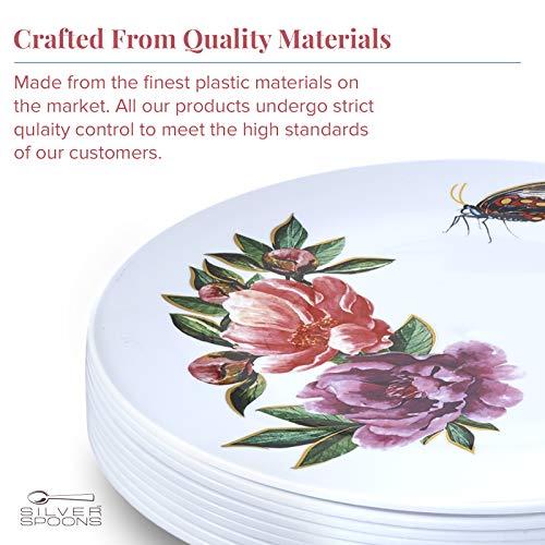 Silver Spoons Silver Spoons Plastic Party Dessert Plates | 20 PC – 7.5, Deep Pink (2082)