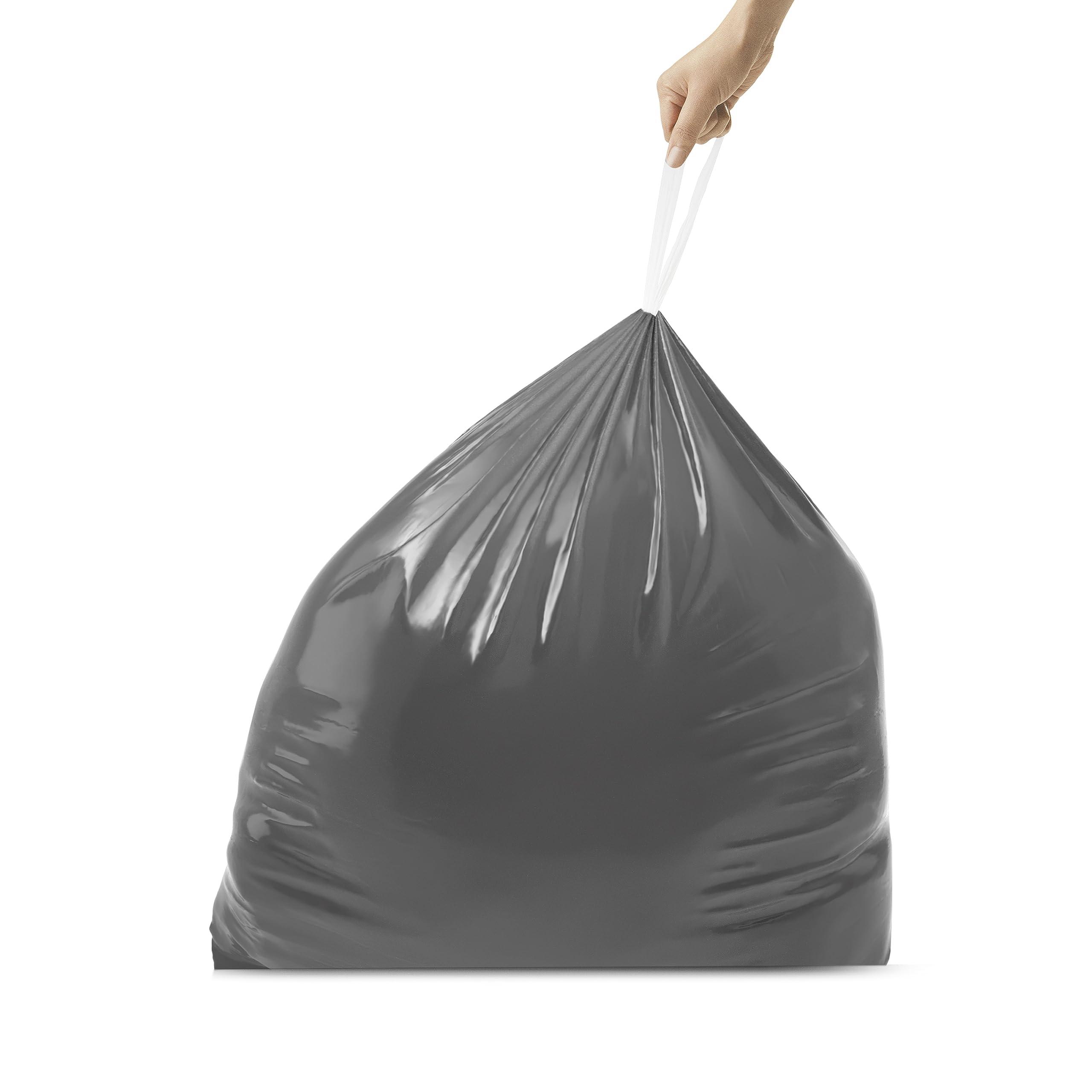 simplehuman simplehuman Code H 80 Count, Genuine Odorsorb Custom Fit Liners, Drawstring Odor Absorbing Trash Bags in Dispenser Packs, 30-35 Liter / 8-9 Gallon