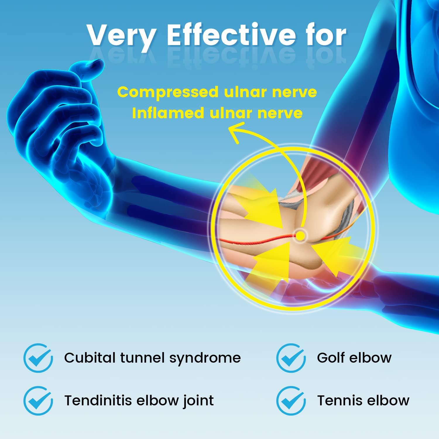 Sylong Elbow Splint, Elbow Brace for Cubital Tunnel Syndrome and Ulnar Nerve Entrapment,New Upgraded with 4 Angles Adjustable,Fixed Elbow,Prevent Excessive Bending,for Men,Women,fits Left and Right Arm -L/XL