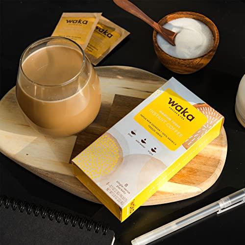 Waka Coffee Waka — Instant Coffee and Tea Bundle — Unsweetened Green Tea — Single-Serve Colombian and Papua New Guinean Boxes