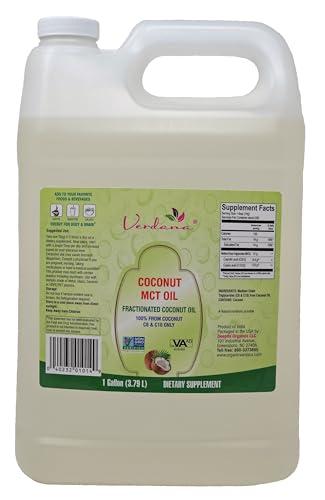 Verdana Verdana MCT Oil, Fractionated, 100% from Coconut - 1 Gallon - Kosher Food Grade, Vegan, Non-GMO - Great for Keto and Paleo Diet, Oil Pulling Oral Rinse Mouthwash (128 Fl Oz)