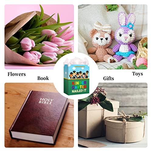 FLYAB FLYAB Kindergarten Graduation Gift Bag for Kids Students 11.5\" Funny Graduation Gift Bag with Tissue Paper Kindergarten Nailed It Graduation Gift Bags for Kindergarten Preschool Pre-K