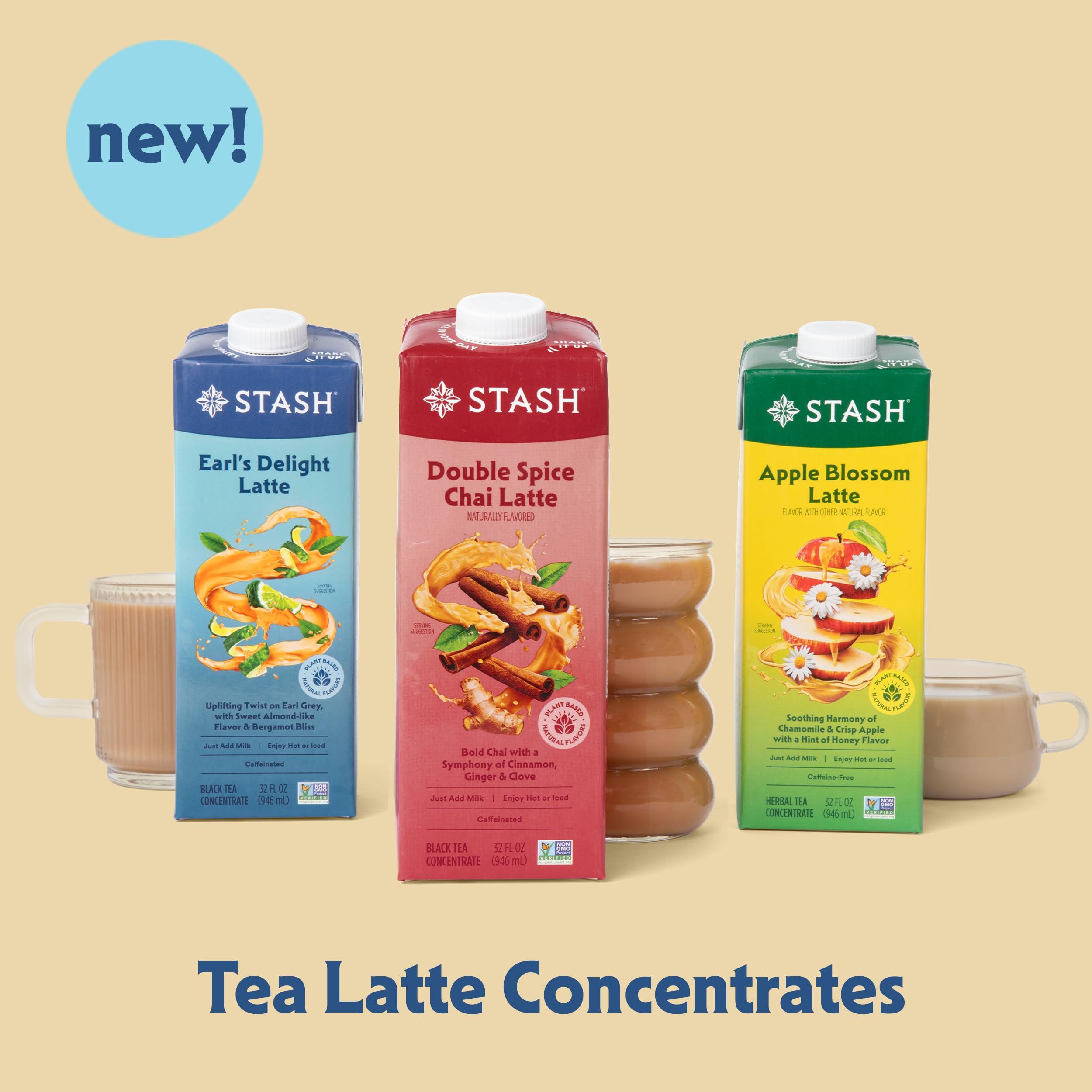 Stash STASH Earl\'s Delight Earl Grey Tea Latte Concentrate - Barista Style Caffeinated Black Tea Beverage - Crafted in Oregon - Plant Based and Dairy-Free, Serve Hot or Iced, 32 fl oz (Pack of 6)