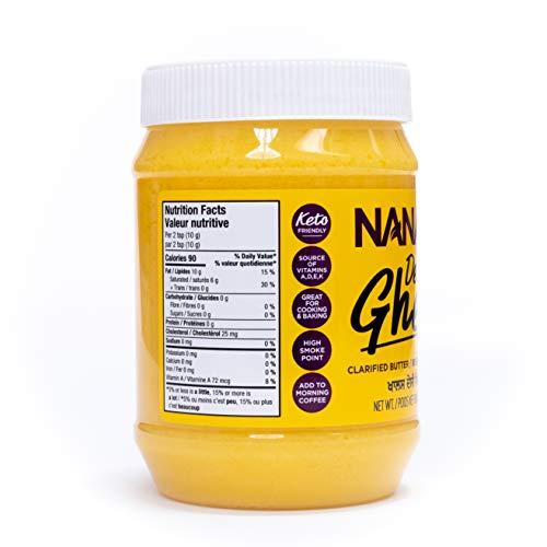 NANAK Nanak Desi Ghee Clarified Butter - Premium Quality, Keto Friendly, Certified Paleo, Lactose-Free, Source of Vitamins A & D Great Alternative for Butter Suitable for Cooking (28 oz)