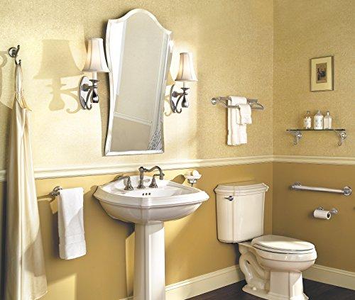 Ginger Ginger Grab Bar for Bathroom (18-Inch) Solid Brass Safety Bathtub and Shower Handle for Seniors, Satin Nickel