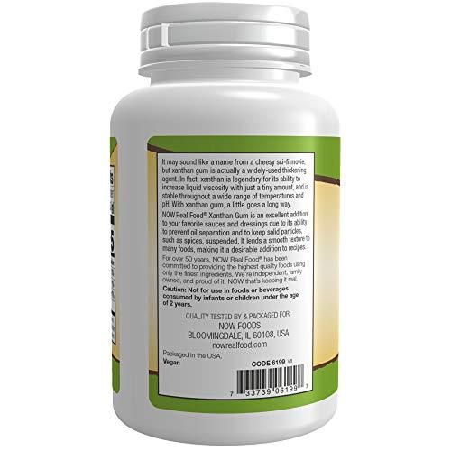 NOW NOW Foods, Xanthan Gum Pure Powder, Kosher and Gluten-Free Natural Thickener, 6-Ounce