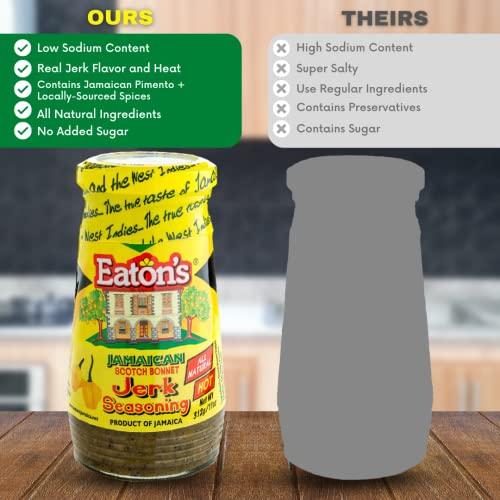 Eaton's Eaton's Authentic Jamaican Jerk Seasoning - Easy to Use, Spicy, and Flavorful Caribbean Jerk Seasoning, BBQ Rub, Grilled Chicken Seasoning or Marinade with Jerk Cooking Recipe eBook (Scotch Bonnet)