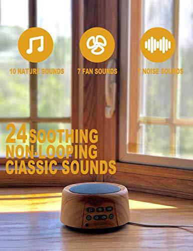 Douni Douni Sleep Sound Machine - White Noise Machine with Soothing Sounds Timer & Memory Function for Sleeping & Relaxation,Sleep Therapy for Kid, Adult, Nursery, Home,Office,Travel.Wood Grain