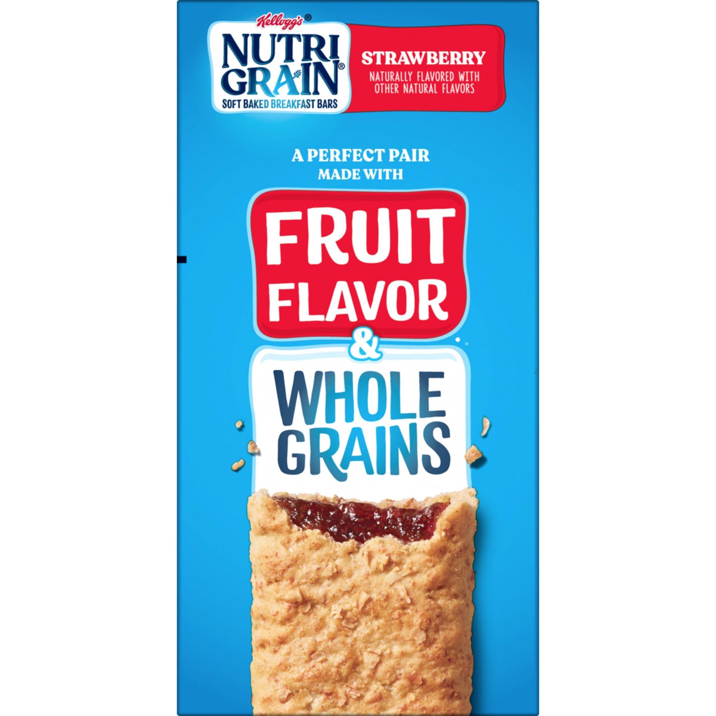 Nutri Grain Nutri-Grain Soft Baked Breakfast Bars, Kids Snacks, Value Pack, Strawberry, 20.8oz Box (16 Count)