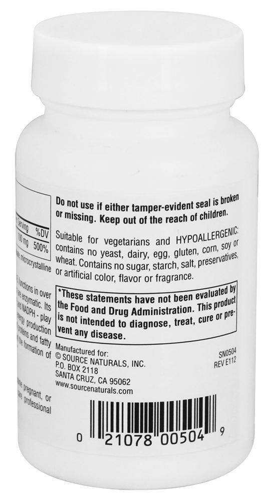 Source Naturals Source Naturals Niacinamide B-3 100mg Metabolic Support - 250 Tablets