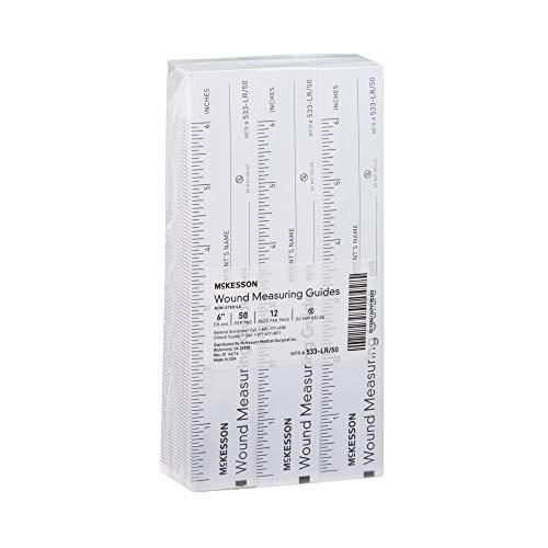 McKesson McKesson Wound Measuring Guide Ruler, Non-Sterile, Paper, 6 in, 50 count, 12 Packs, 600 Total