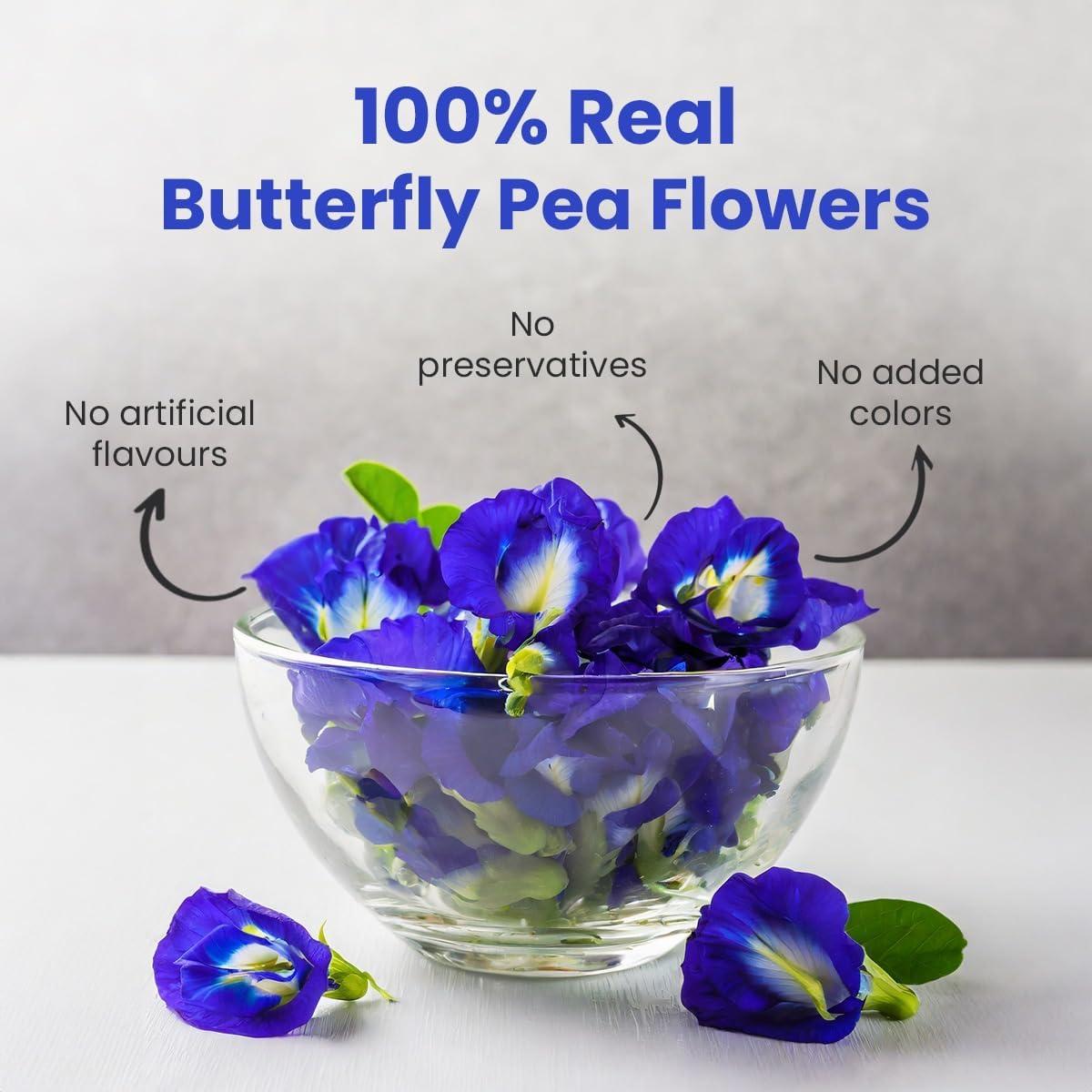 BLUE TEA BLUE TEA - Butterfly Pea Flower Tea - 8.82 Oz (500+ Cups) Loose | HALLOWEEN GIFTS | SUPER ANTIOXIDANT | Flower Based - Herbal Tea - Caffeine Free - Non-GMO - No Preservatives - Vegan - Detox Tea | Zipper Pack