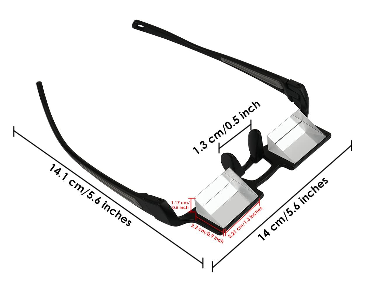 DS. DISTINCTIVE STYLE DS. DISTINCTIVE STYLE Lazy Glasses Prism 90 Degree Crochet Glasses Mirror Reading Glasses for Laying Down/Knitting (Lightweight Version for People without Glasses)