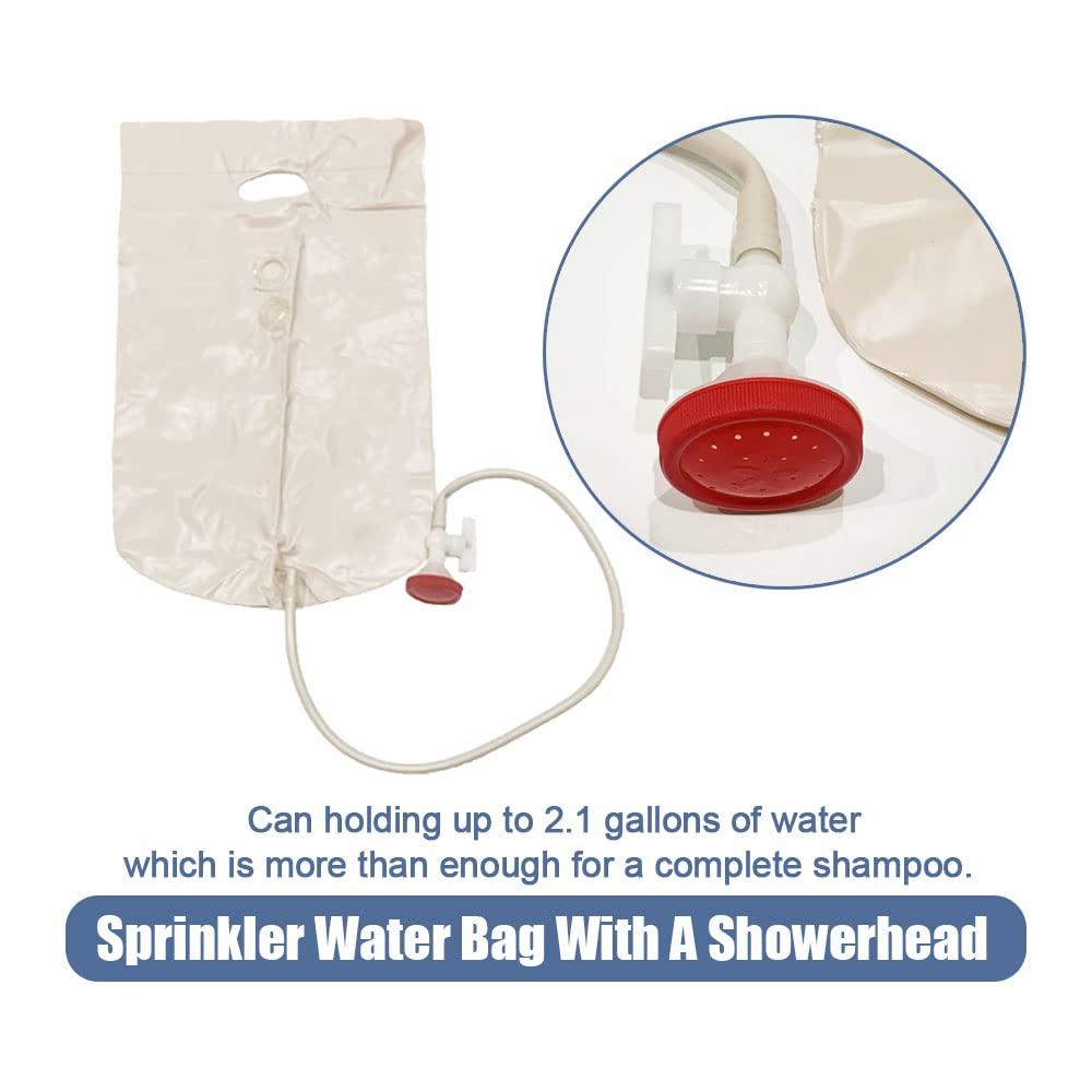 GBH-MED GBH-MED Bedside Inflatable Shampoo Basin Set - Bedridden Hair Washing Bowl System, Hair Shower Bed Bath Supplies for Patient, Disabled, Elderly (Set of 5)