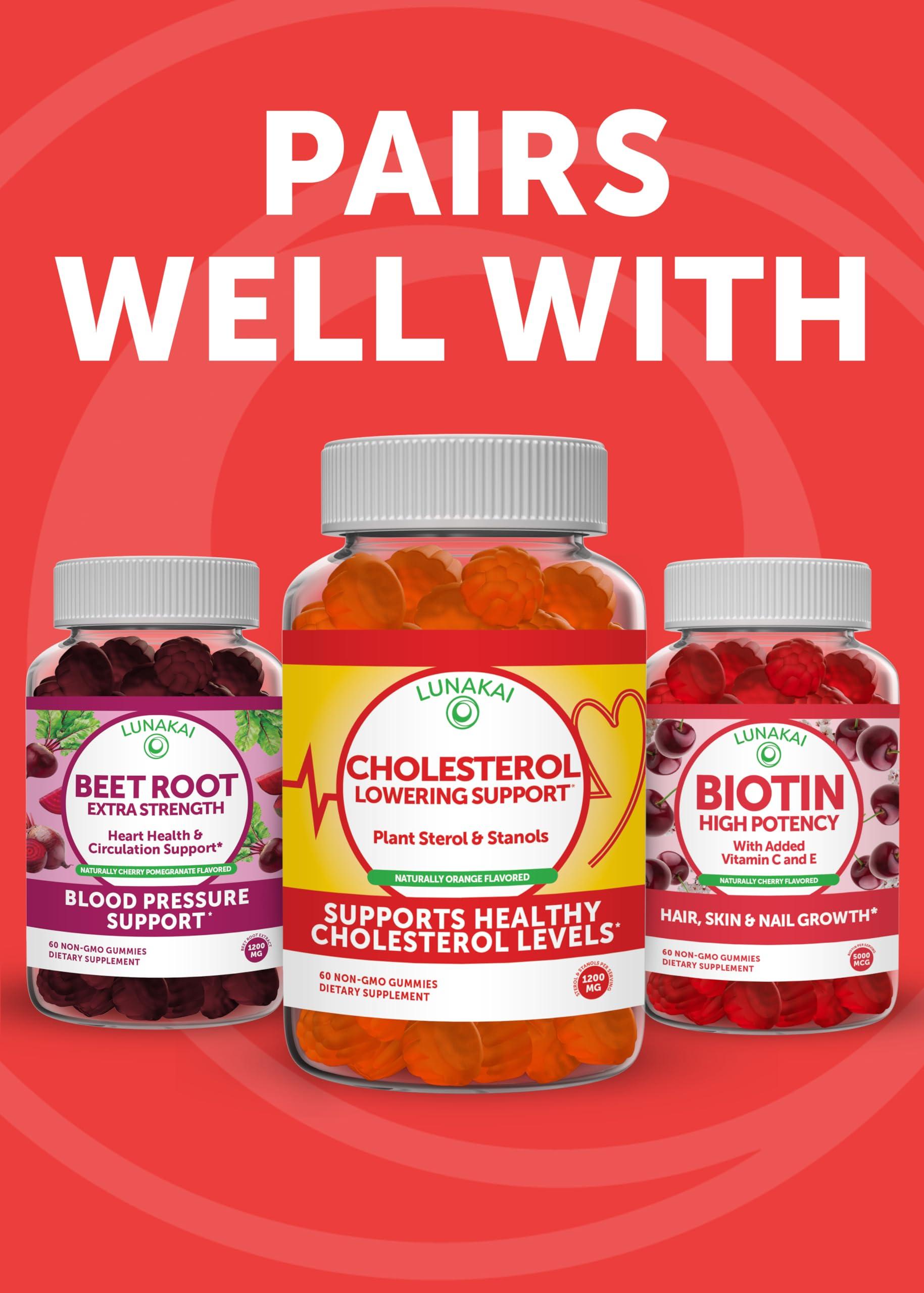 Lunakai Lunakai Extra Strength 3000mcg Vitamin B12 Gummies - USA Made, Delicious Daily Energy & Metabolism Support - Vegan B12 Methylcobalamin Supplement 60ct