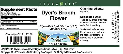 TerraVita Dyer's Broom Flower Glycerite Liquid Extract (1:5) - No Flavor (1 oz, ZIN: 522392) - 3 Pack