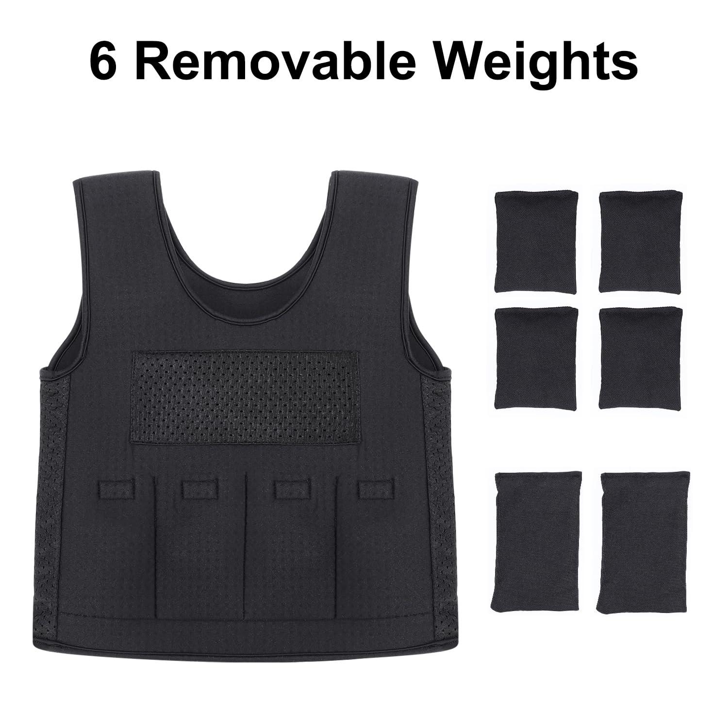 YAFANG Weighted Vest for Kids(Ages 5-9, Medium) Fully Adjustable Sensory Compression Vest for Children with Autism, ADHD, SPD - Includes 3lb Removable Weights