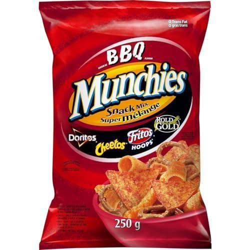 PepsiCo Foods Canada ULC (Frito Lay & Quaker Oats) Munchies BBQ Snack Mix, Doritos, Fritos Hoops & Rold Gold, 250g/8.75 oz., Imported from Canada)