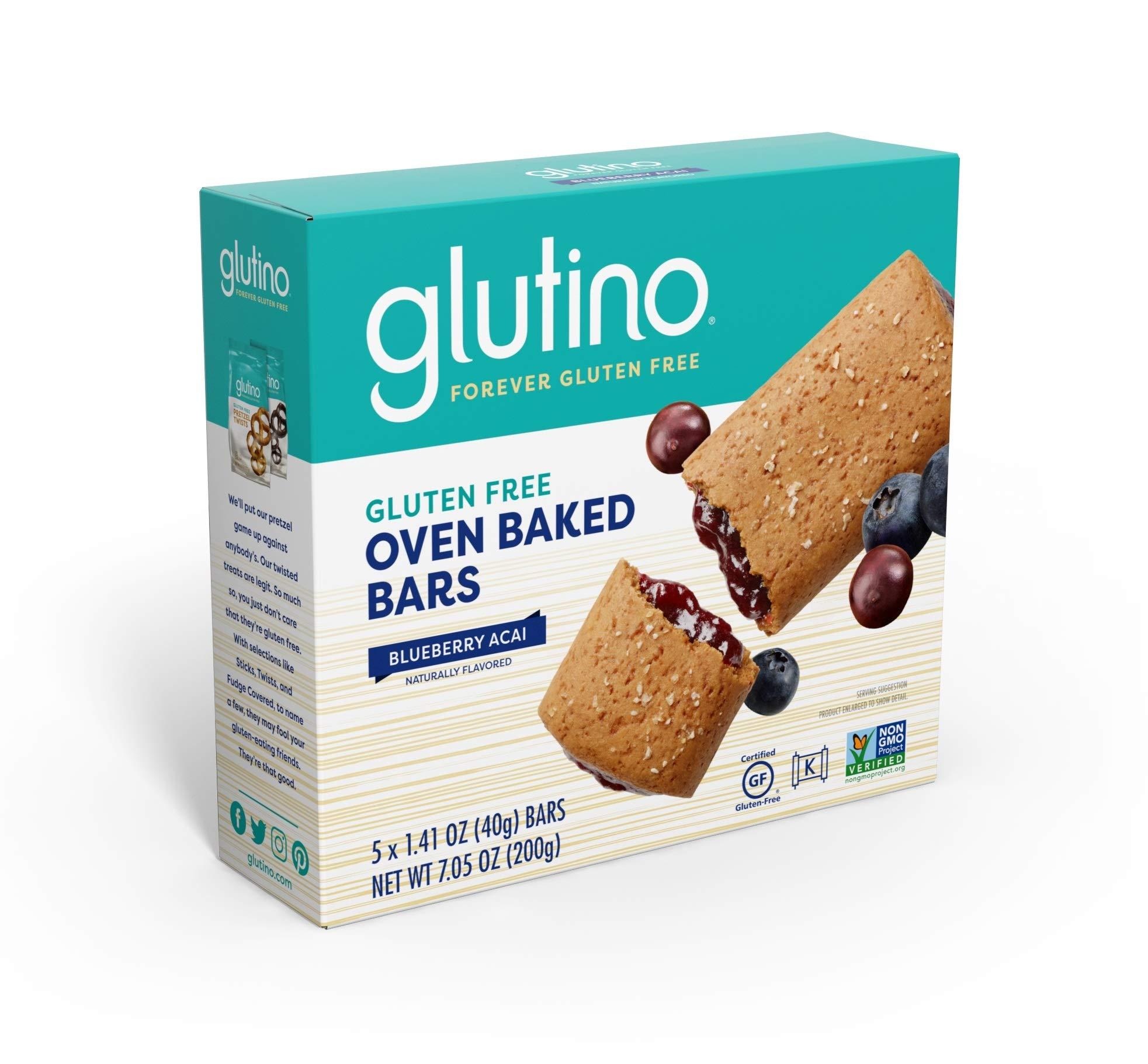 glutino Glutino Gluten Free Oven Baked Bar, Blueberry Acai, Naturally Flavored, 5 ct