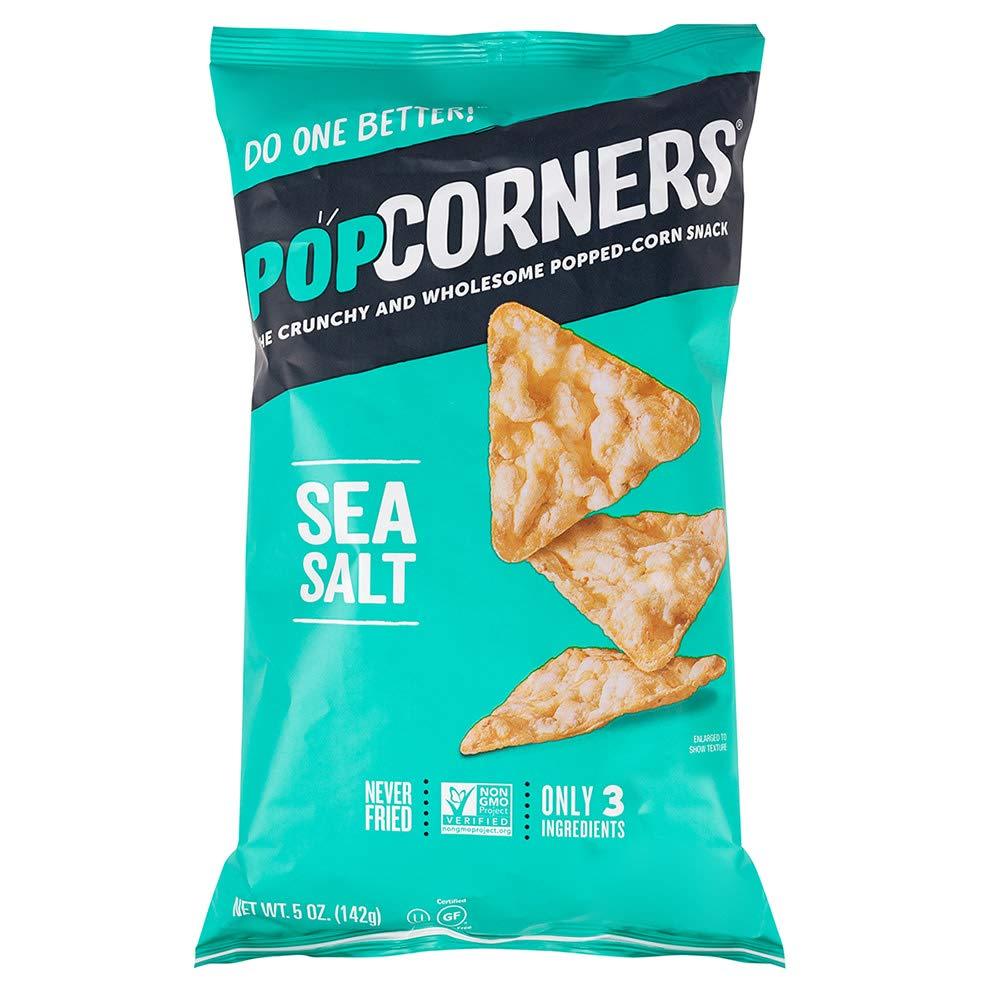 Popcorners Popcorners Sea Salt Popped Corn Chips, 5 oz