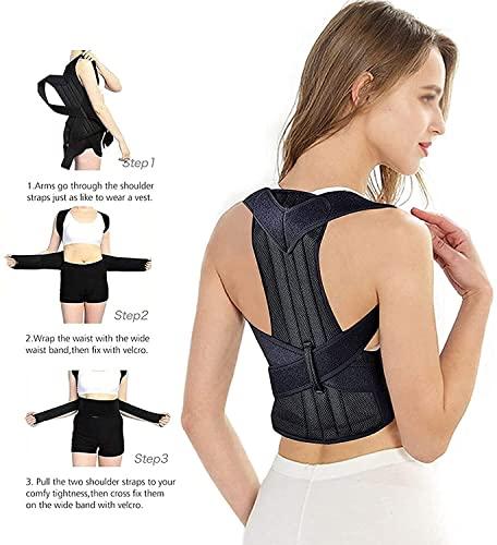 SJHY Posture Corrector XS-5XL Improve Hunchback Plus Size Back Brace Men and Women Adjustable Upright Back Support Straightener Prevent Scoliosis Back Posture (Size : XXXX-Large)