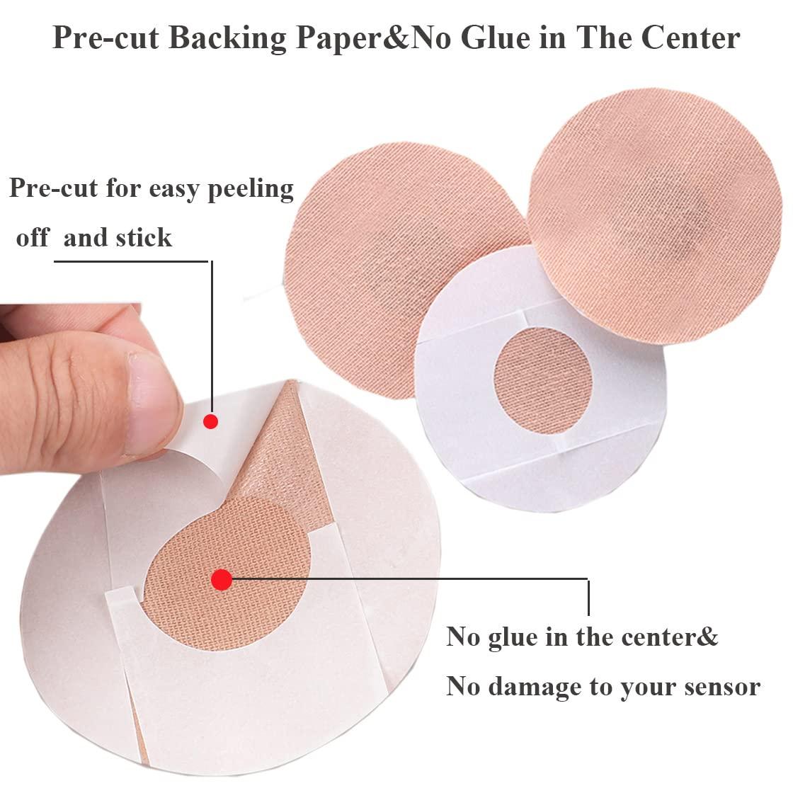 Bomister 60 Pack Freestyle Adhesive Patches,Waterproof & Sweatproof CGM Sensor Cover for Libre 1/2/3(Compatible with Guardian 3,Enlite, Dexcom G6,G5, G4),Continuous Pre-Cut Glucose Monitor Protection Tape