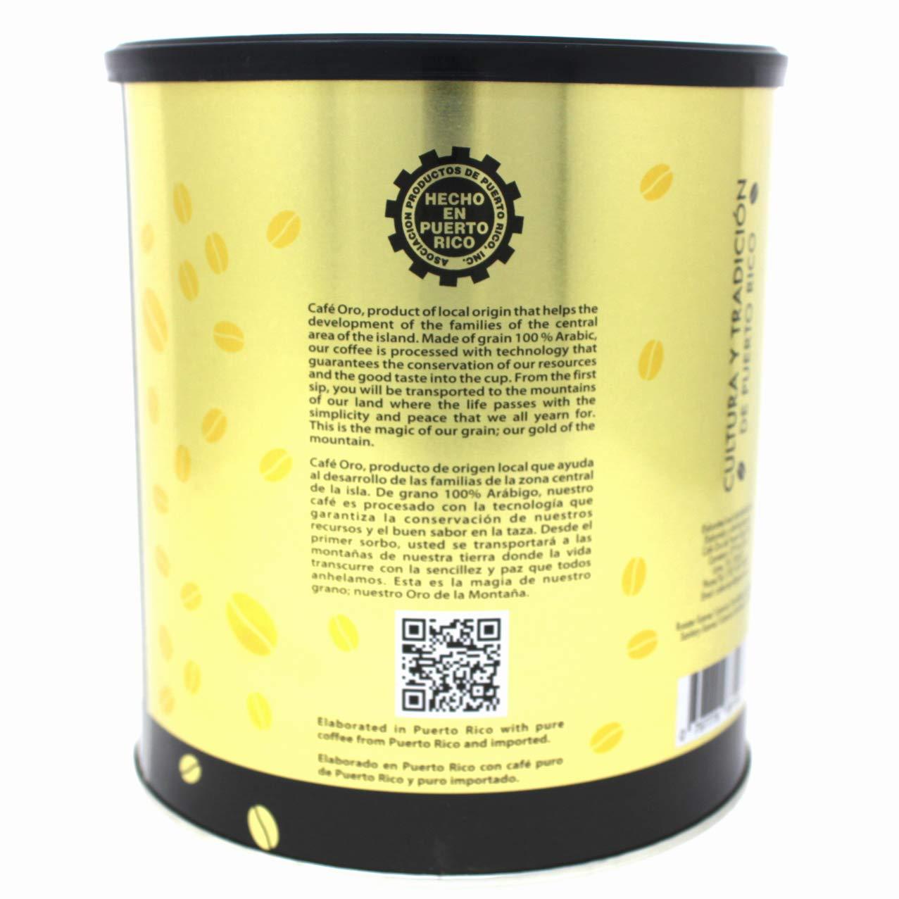 CAFE ORO DE PUERTO RICO Cafe de Oro de Puerto Rico - Puerto Rican Ground Coffee by Cafe Oro Puerto Rico Inc - 32oz Can