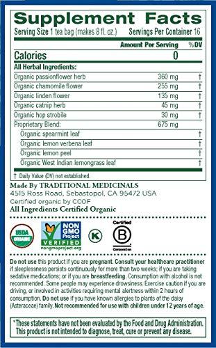Traditional Medicinals Traditional Medicinals Organic Nighty Night with Passionflower Herbal Tea, Promotes a Good Night’s Sleep, (Pack of 1) - 16 Tea Bags