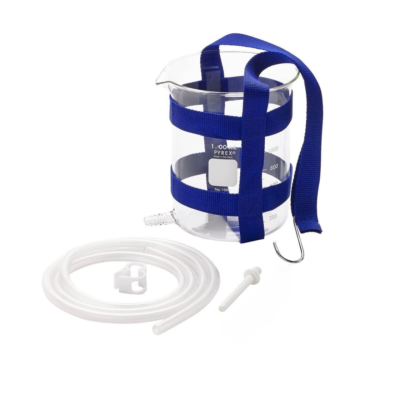Purelife Enema Purelife Glass Enema Bucket Kit - Made in USA Pyrex Glass - 1 Qt - Not Chinese Glass -Silicone Tubings - Americas Choice for Coffee Enemas