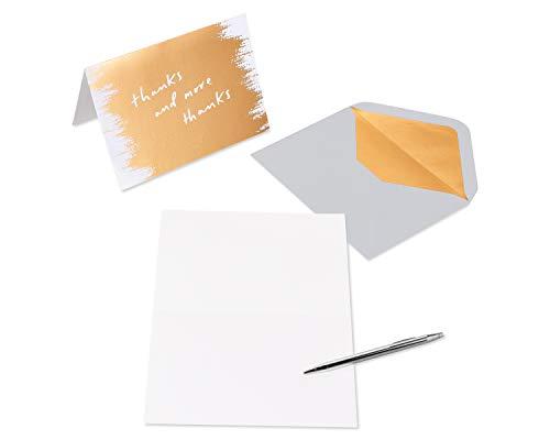 Papyrus Papyrus Blank Cards with Envelopes, Gold, Black and Cream (16-Count)