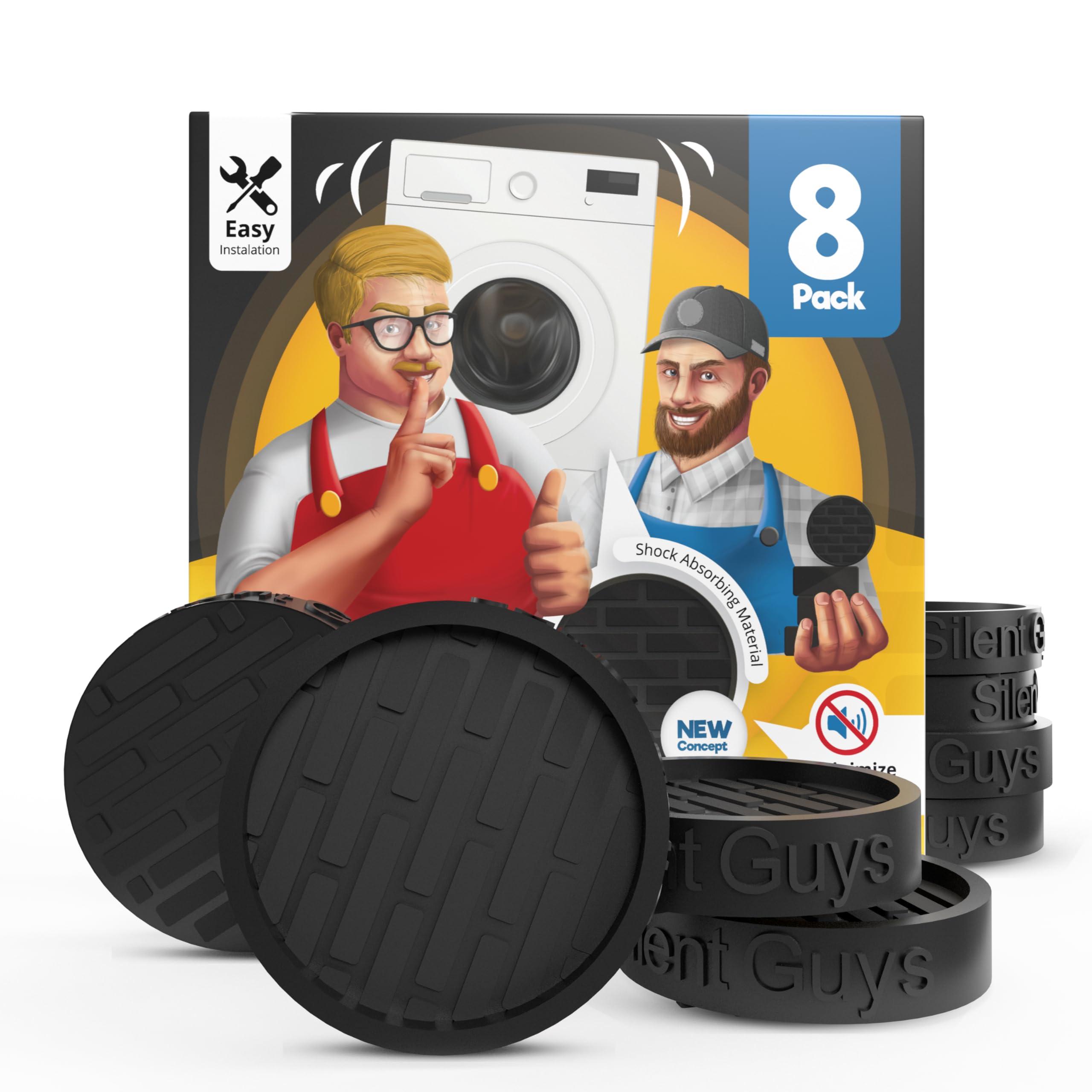 MagiLint Silent Guys Anti Vibration Pads for Washing Machine - 8 Pack Washing Machine Anti Vibration Pads Vibration Isolation Pads Washing Machine Shock Absorber Washing Machine Leveling Feet