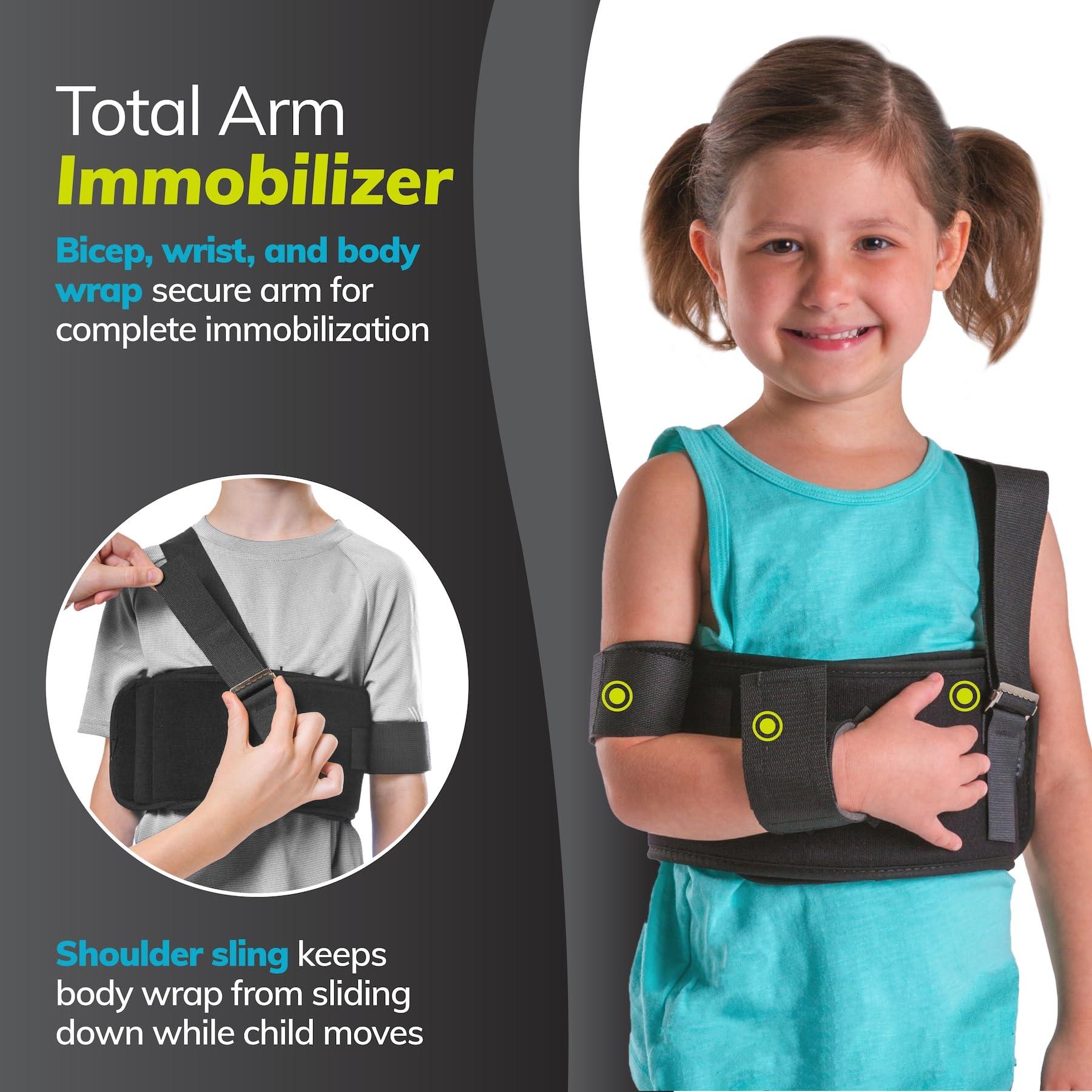BraceAbility BraceAbility Pediatric Shoulder Immobilizer | Child Size Arm Sling Stabilizer for Broken Collarbone & Shoulder Injuries - Fits Toddlers, Kids, Youth & Teens (20" - 30" Chest Circumference)