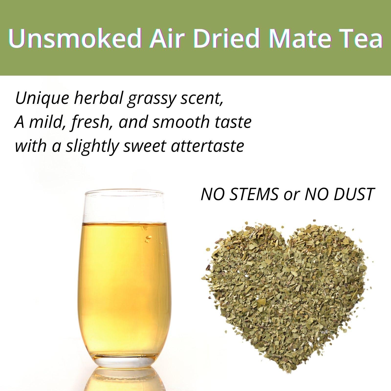 VitalForest 45 Yerba Mate Tea Bags, VitalForest Unsmoked Yerba Mate Argentina, Energy Burst Yerba Tea, NO Dust, NO Stems, from Rainforest, Rich In Antioxidants