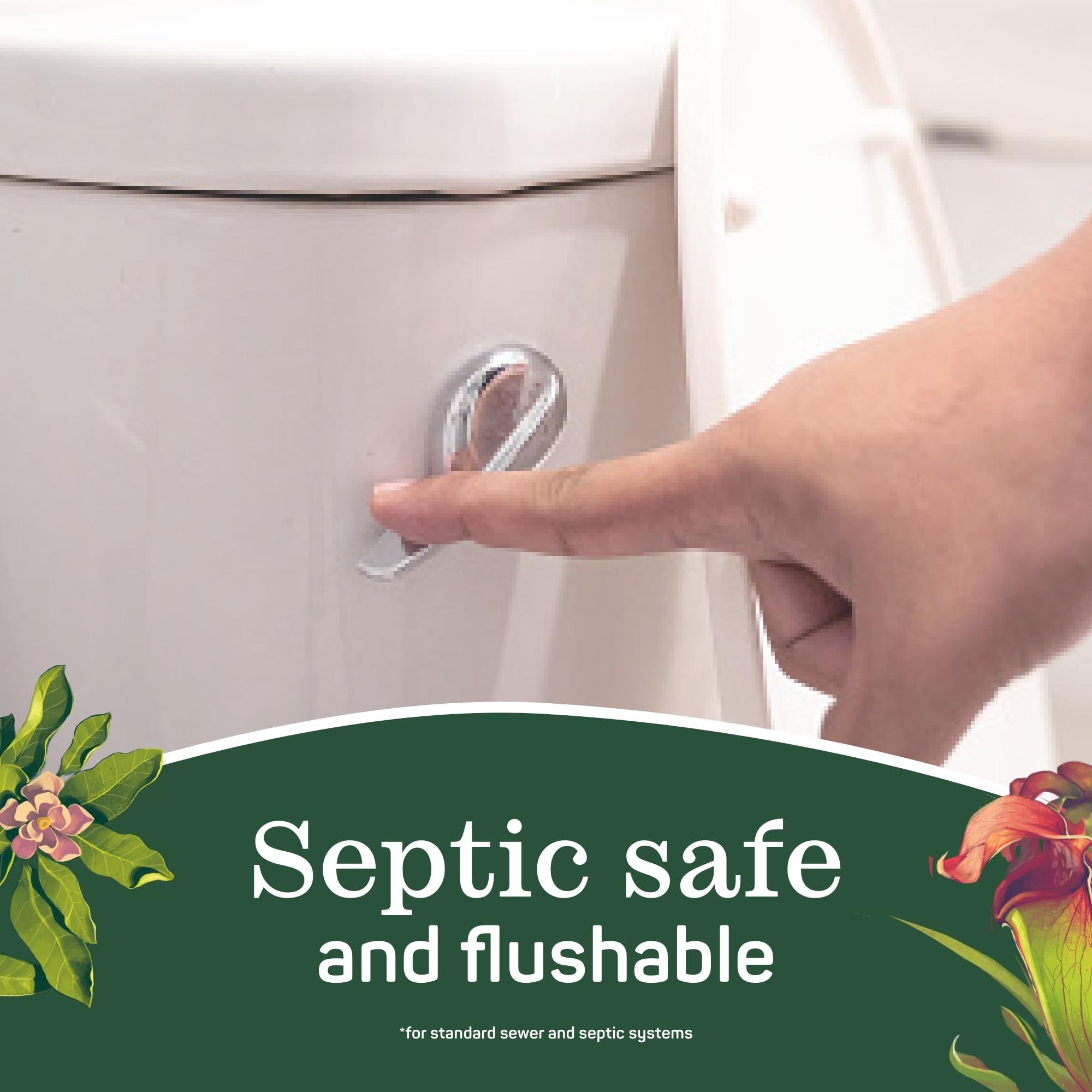 Aria Aria 100% Recycled Toilet Paper, 4 Packs of 6 Rolls, 3 Soft Layers of Bath Tissue with Recyclable Paper Packaging