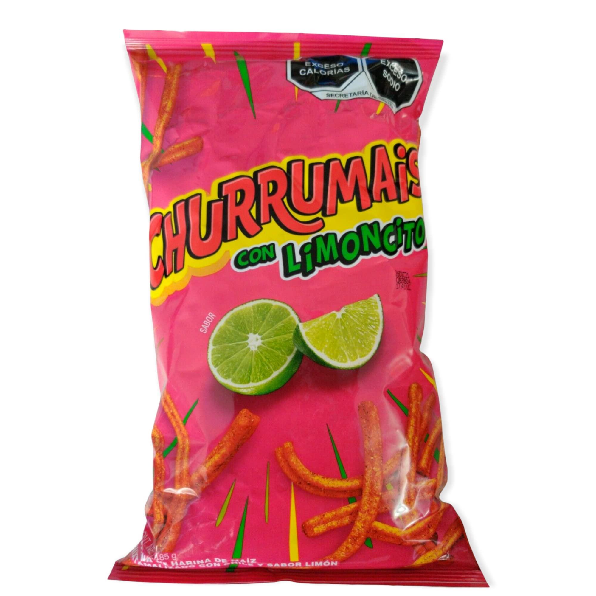 Sabritas - PepsiCo Churrumais Con Limoncito (3 Pack) 6.52 oz - Mexican Large Chips - Botanas Mexicanas Bolsa Grande