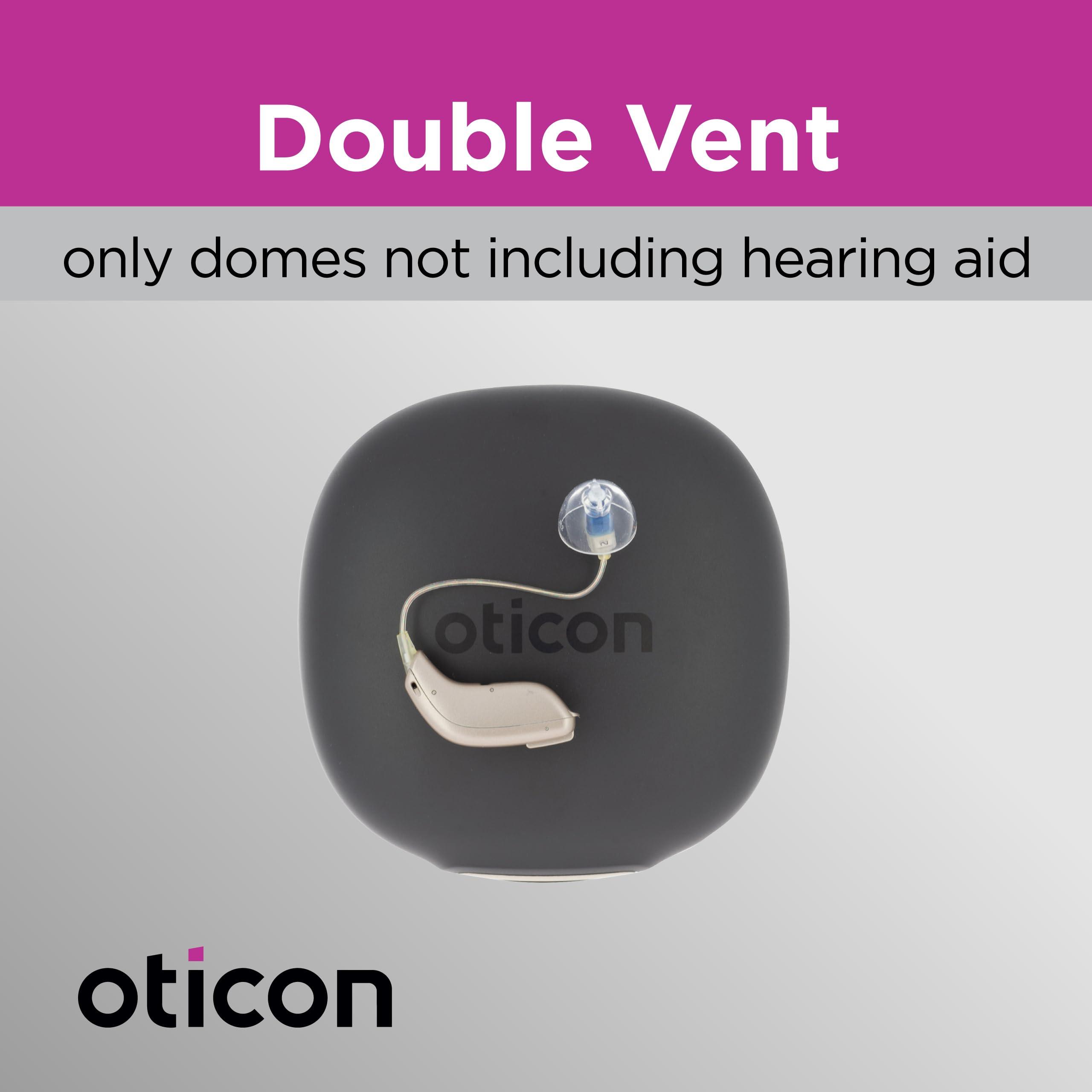 Otto Tech Oticon MiniFit Bass Double Vent 6mm = 0.24 inch - Small 30 Domes, Genuine OEM Denmark Replacements, Oticon Hearing Aid Domes Compatible with Oticon Bernafon Sonic Hearing Aids - 3 Pack/30 Domes Total
