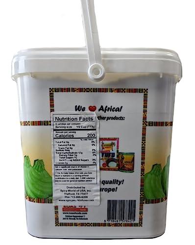African Beauty Plantain Fufu Flour African Mix 8.8 LB Bucket - Authentic, Premium Quality Fufu Flour with Real Plaintain - 100% Natural by African Beauty