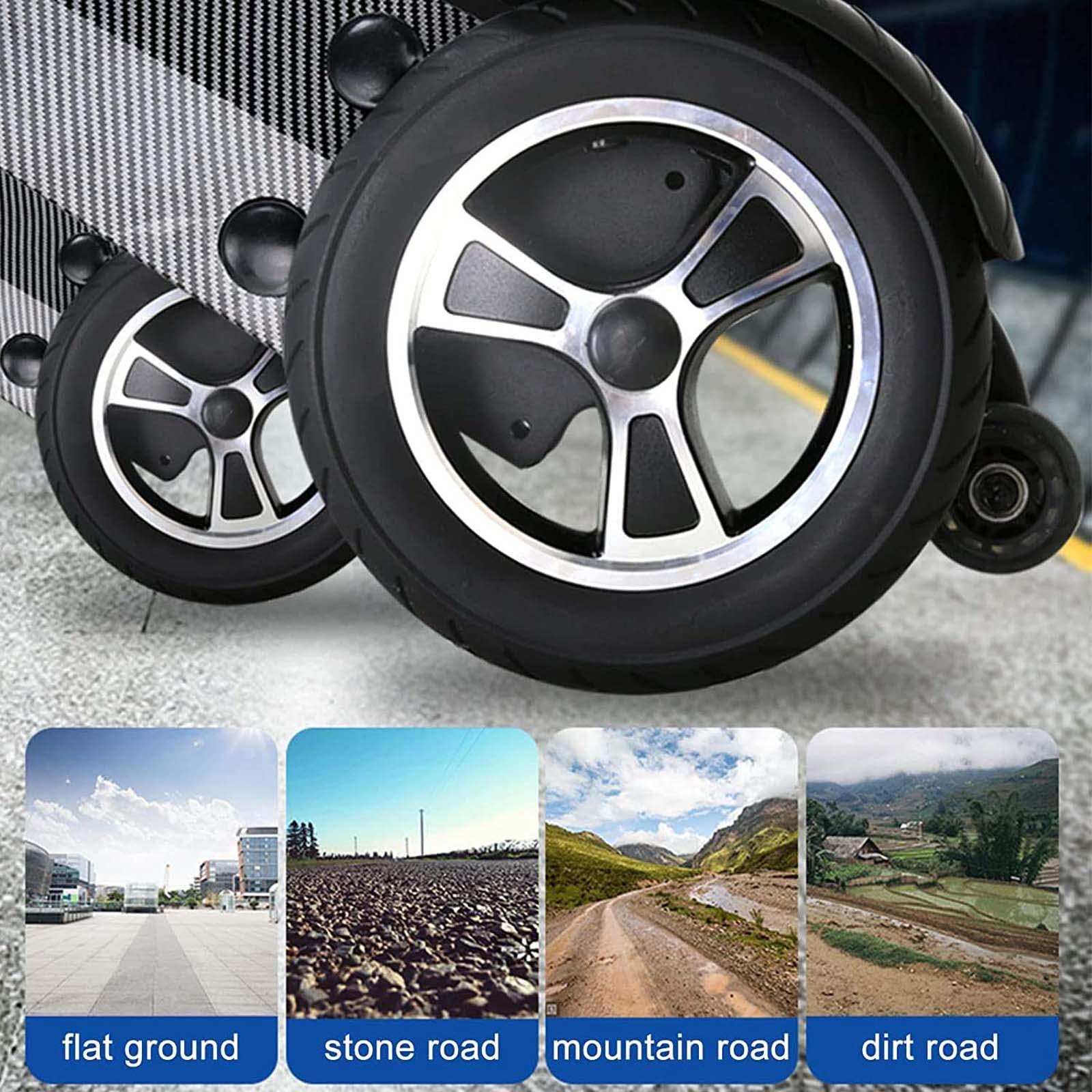 CUIOT Folding Transport Wheelchair, Portable All Terrain Wheelchair with Handbrake & Flip-Back Armrest,Silla De Ruedas - Magnesium Alloy Lightweight Travel Wheelchairs Trolleys for Adults and Elderly