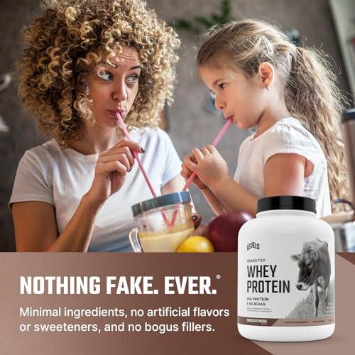 Levels Nutrition Levels Grass Fed Whey Protein, No Artificials, 24G of Protein, Chocolate Mocha, 5LB