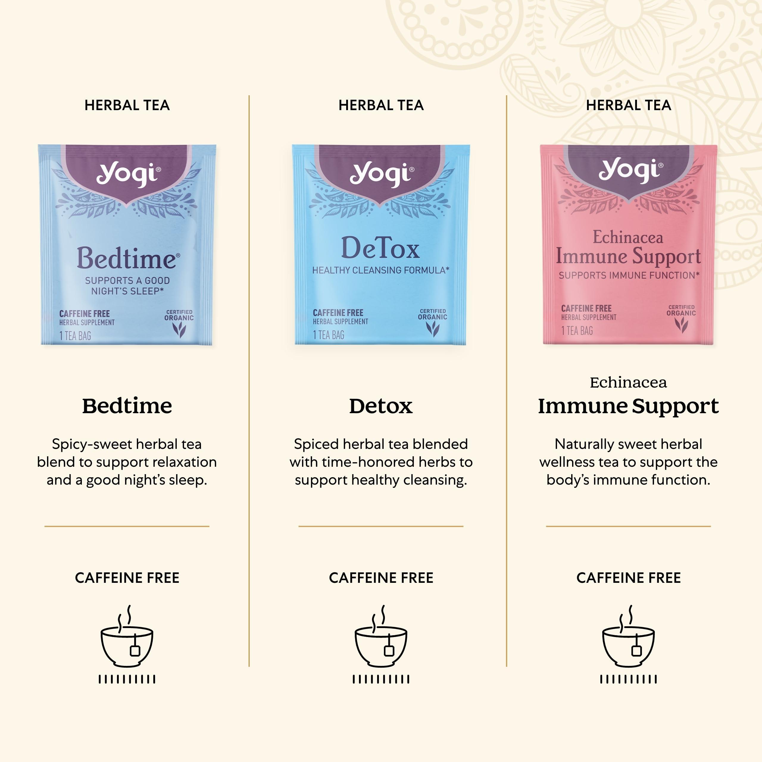 Yogi Yogi Organic Tea Sampler Gift Box - Assorted Delicious Wellness Teas - 9 Favorite Herbal, Green & Black Teas - Tea Gift Set & Variety Pack (45 Tea Bags)