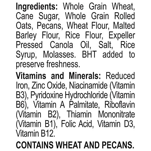 Great Grains Post Great Grains Crunchy Pecan Breakfast Cereal, Non GMO Project Verified, Heart Healthy, Low Saturated Fat, Whole Grain Cereal, 19 Ounce