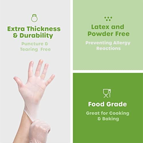 Comfy Package Comfy Package [200 Pack] Clear Powder Free Vinyl Disposable Plastic Gloves - Small